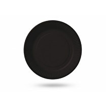 Carrefour, Assiettes noir en carton 18cm