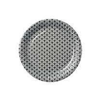 Carrefour, Assiettes décorées 23cm noir x12