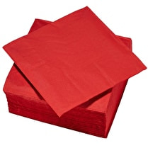Carrefour, Serviettes 3 plis 25cm rouge x50