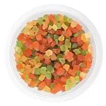 Manola, Cubes de fruits confits tricolores