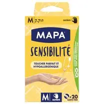 Mapa, Gants fins Sensibilité Toucher Parfait et Hypoallergénique taille M x20