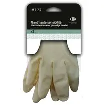 Carrefour, Gants haute sensibilite taille 7-7.5