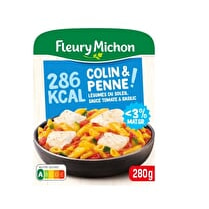 Fleury michon, Plat cuisiné  Colin & penne légumes du soleil sauce tomate et basilic
