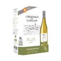 HERITAGE DE CARILLAN, IGP OC Chardonnay Agir pour une Viticulture Responsable - 3 l