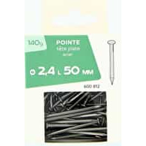 Trefilaction, Pointe tête plate acier 2,4x50mm