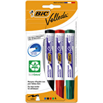Bic, Feutres effaçables velleda encre assortie x4