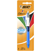 Bic, Stylo bille bic 4 couleurs grip pointe moyenne