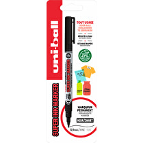 UNI BALL, Marqueur permanent Super Ink Marker encre noire pointe fine