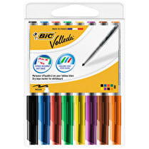Bic, Feutres effaçables encre assortie pointe medium x8