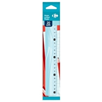 Carrefour, Règle plate en plastique 20 cm