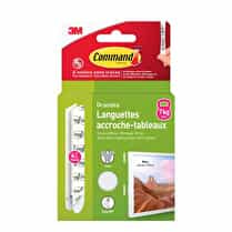 COMMAND, Languettes fixation grand modèle blanc x4