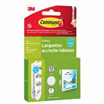 COMMAND, Languettes fixation petit modèle blanc x4