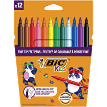 Bic, Feutres de coloriage pointe fine à encre lavable x12