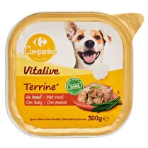 Carrefour, Terrine pour chiens Boeuf