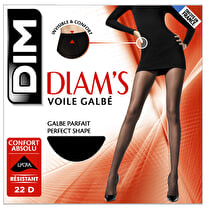 Dim, Collant diams voile galbé noir 22D taille 6
