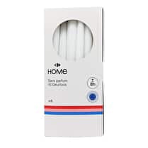 Carrefour, Bougies flambeaux 2312/250 blanc x6