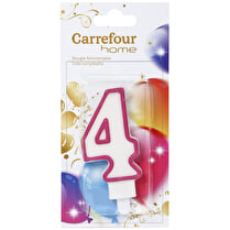 Carrefour, Bougie anniversaire chiffre n°4 avec bobèche