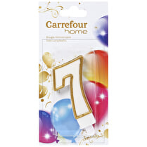 Carrefour, Bougie anniversaire chiffre n°7 avec bobèche