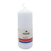 Carrefour, Bougie pilier diamètre 68 h170 blanc