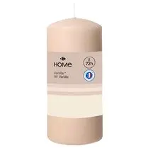 Carrefour, Bougie d.68 h.145mm vanille/ivoire