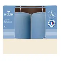 Carrefour, Bougie Monoi Bleu - Le lot de 2