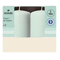 Carrefour, Bougie Linge Vert - Le lot de 2