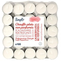 Simpl, Chauffe plats non parfumée 4h x100