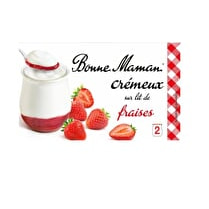 Bonne maman, Yaourt crémeux Sur lit de fraises