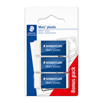 STAEDTLER, Gommes blanches Mars Plastic sans latex x3