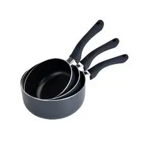 Carrefour, Lot de 3 casseroles 16/18/20cm revêtement anti-adhérent tous feux dont induction