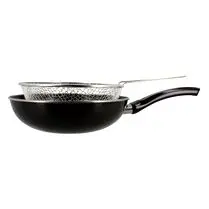Carrefour, Poêle à frire 26 cm émaillée noire tous feux sauf induction