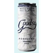 Goodsy kombucha, Kombucha gingembre sans sucre