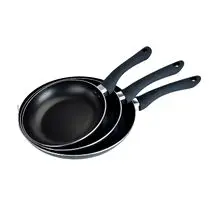 Carrefour, Lot de 3 poêles 20/24/28cm anti-adhérent, tous feux dont induction