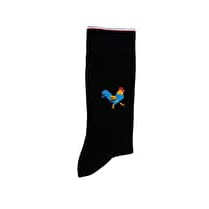 La Frenchie, Mi-chaussettes Noir Coq AVION