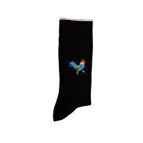 La Frenchie, Mi-chaussettes Noir Coq AVION