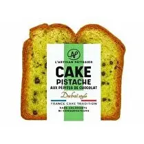 France cake tradition, Tranche individuelle cake pistache pépites de chocolat
