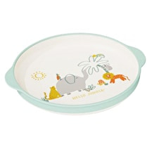 Tex baby, Assiette bébé plastique bleu