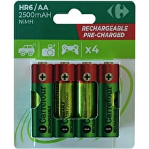 Carrefour, Piles rechargeables HR6 NI6MH 2500MAH