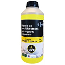 Carrefour, Liquide de refroidissement type D -25°C Compatible Renault dacia