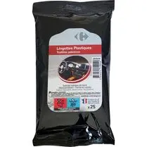 Carrefour, Lingettes plastiques x25 spécial tableau de bord