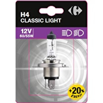 Carrefour, Ampoule auto H4 Classic light 12V 60/55W + 20%