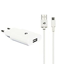 POSS, Chargeur blanc avec câble micro USB