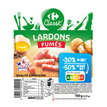 Carrefour, Lardons fumés -30 % de sel
