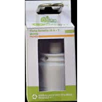 GEFOM, Fiche femelle + terre droite blanche 16A