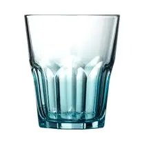 Carrefour, Gobelet bas transparent bleu agadir 30cl