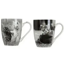Votre rayon propose, Mug porceleine chat noir&blanc 35cl