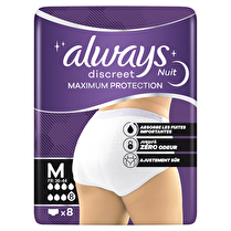 Always, Always discreet maximum sous vêtement protection nuit taille M