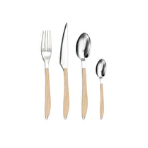 Carrefour, Ménagère 24 pièces beige light wwod