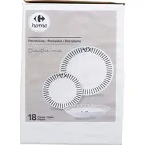 Carrefour, Service à vaisselle noir 18 pièces
