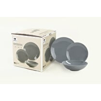 Carrefour, Service à vaisselle gris 18 pièces